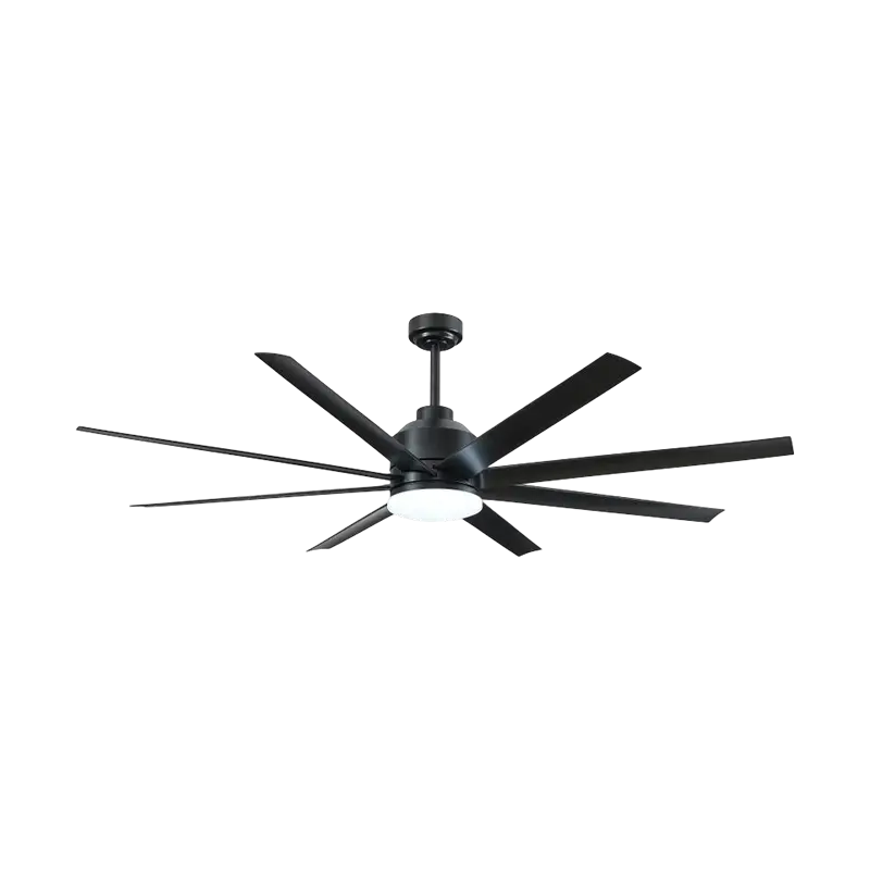 Ventilador de techo tradicional de veta de madera oscura y negra con luz