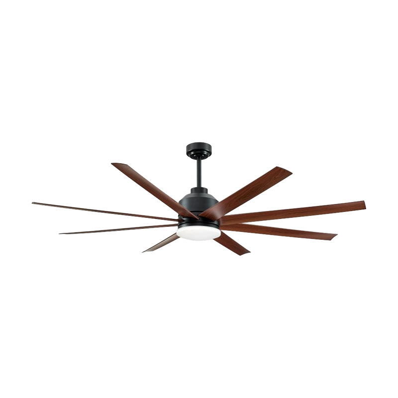 Ventilador de techo tradicional de veta de madera oscura y negra con luz Ventilador de techo tradicional de veta de madera oscura y negra con luz