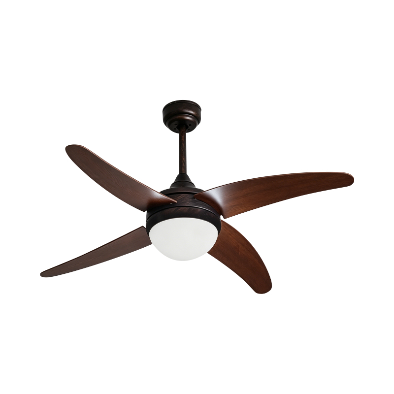 Ventilador de techo con aspas de madera contrachapada y luz Ventilador de techo con aspas de madera contrachapada y luz