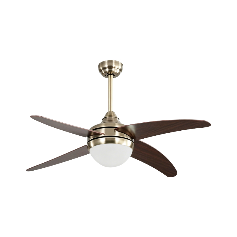 Ventilador de techo con aspas de madera contrachapada y luz Ventilador de techo con aspas de madera contrachapada y luz