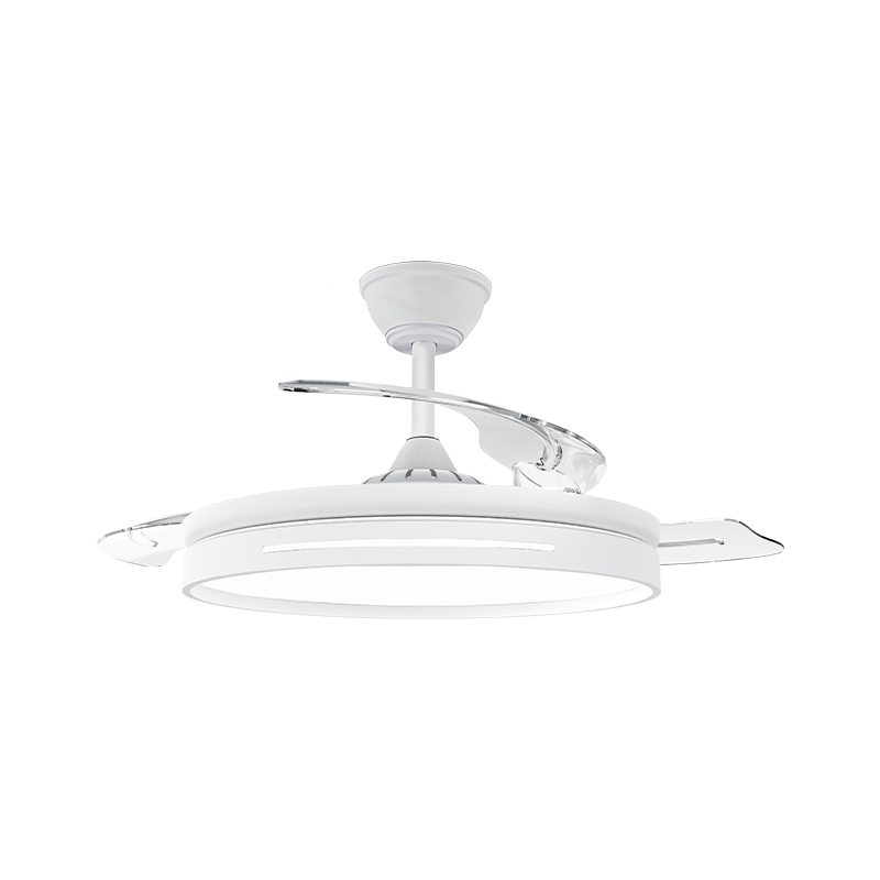Ventilador de techo retráctil silencioso con aspas invisibles