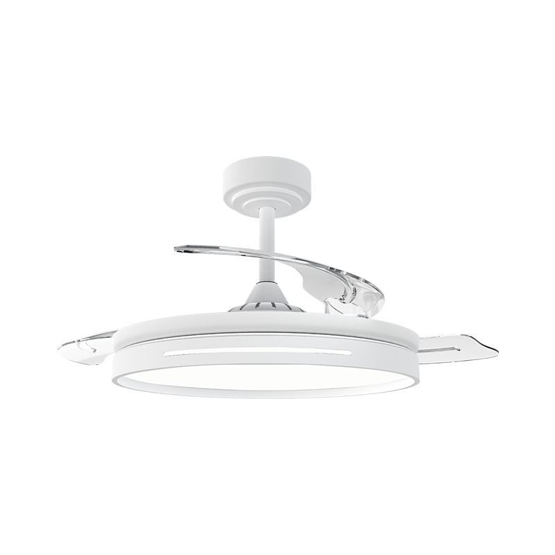 Ventilador de techo retráctil silencioso con aspas invisibles