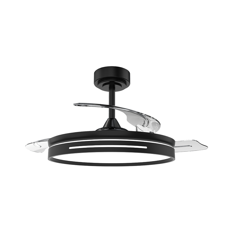Ventilador de techo retráctil silencioso con aspas invisibles