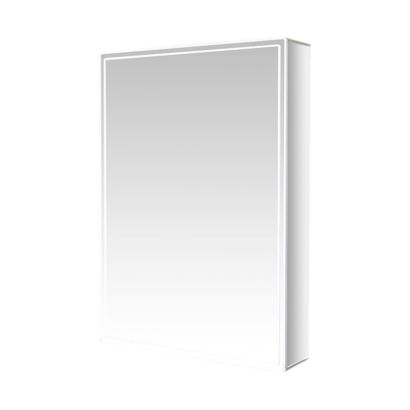 Gabinete con espejo para baño LED de una sola puerta con espejo de maquillaje antivaho Gabinete con espejo para baño LED de una sola puerta con espejo de maquillaje antivaho