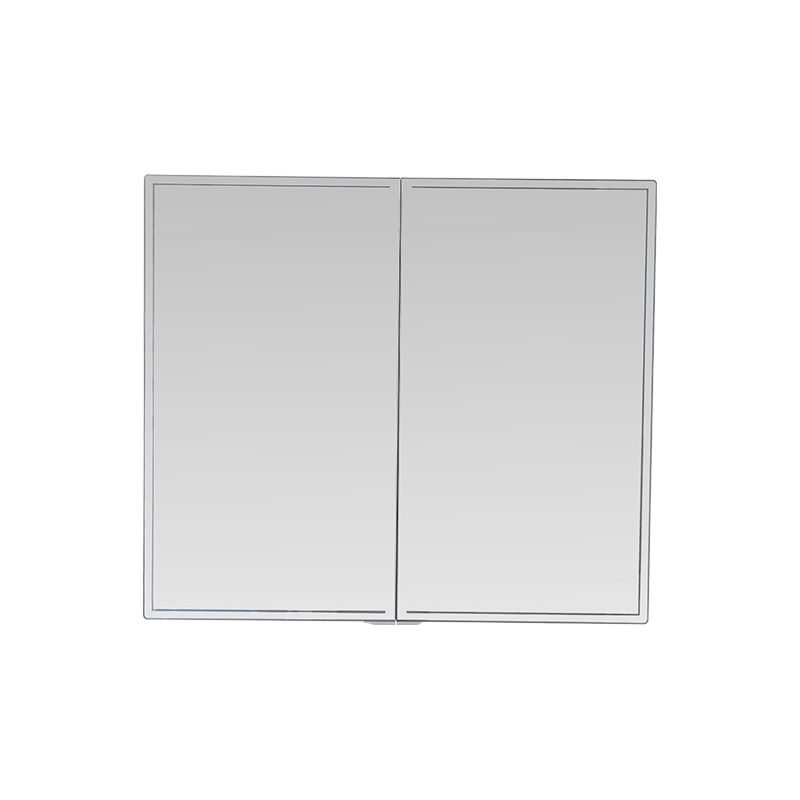Gabinete con espejo impermeable de doble puerta de aleación de aluminio con luces LED